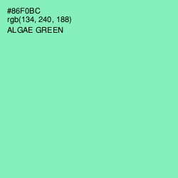 #86F0BC - Algae Green Color Image