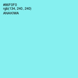 #86F0F0 - Anakiwa Color Image