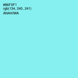 #86F0F1 - Anakiwa Color Image
