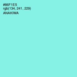 #86F1E5 - Anakiwa Color Image