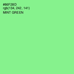 #86F28D - Mint Green Color Image