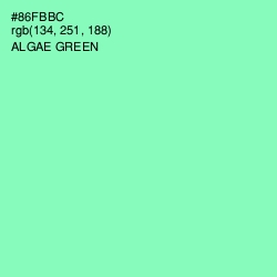#86FBBC - Algae Green Color Image
