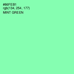 #86FEB1 - Mint Green Color Image