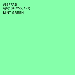 #86FFAB - Mint Green Color Image