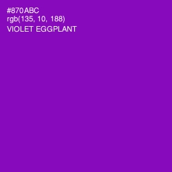 #870ABC - Violet Eggplant Color Image