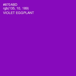 #870ABD - Violet Eggplant Color Image