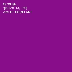 #870D8B - Violet Eggplant Color Image