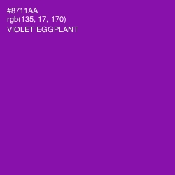 #8711AA - Violet Eggplant Color Image