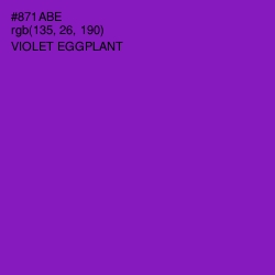 #871ABE - Violet Eggplant Color Image