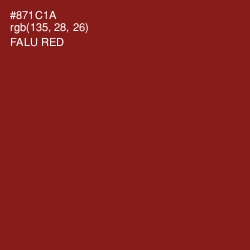 #871C1A - Falu Red Color Image