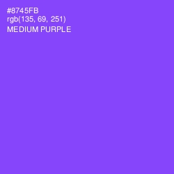 #8745FB - Medium Purple Color Image