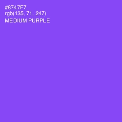 #8747F7 - Medium Purple Color Image