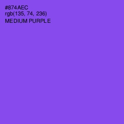 #874AEC - Medium Purple Color Image