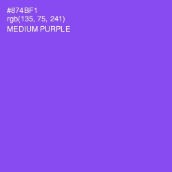 #874BF1 - Medium Purple Color Image