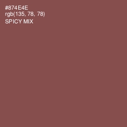 #874E4E - Spicy Mix Color Image