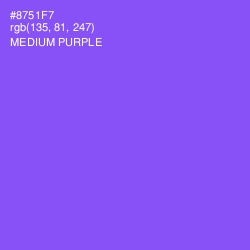 #8751F7 - Medium Purple Color Image
