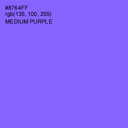 #8764FF - Medium Purple Color Image