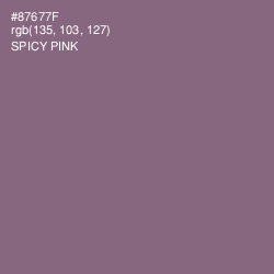 #87677F - Spicy Pink Color Image