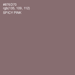 #876D70 - Spicy Pink Color Image