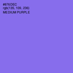 #876DEC - Medium Purple Color Image