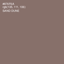 #876F6A - Sand Dune Color Image