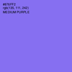 #876FF2 - Medium Purple Color Image