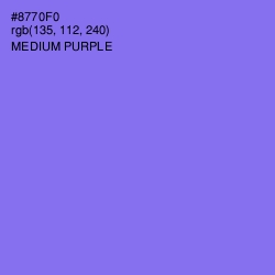 #8770F0 - Medium Purple Color Image