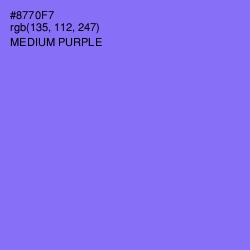 #8770F7 - Medium Purple Color Image