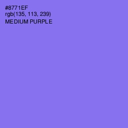 #8771EF - Medium Purple Color Image