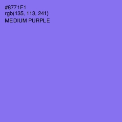 #8771F1 - Medium Purple Color Image