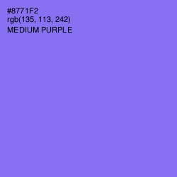 #8771F2 - Medium Purple Color Image