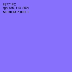 #8771FC - Medium Purple Color Image