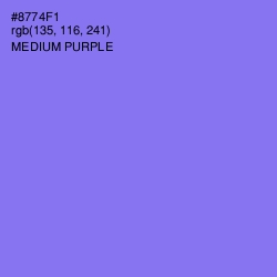 #8774F1 - Medium Purple Color Image