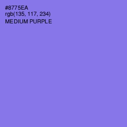 #8775EA - Medium Purple Color Image