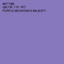 #8777BB - Purple Mountain's Majesty Color Image