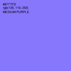 #8777FD - Medium Purple Color Image