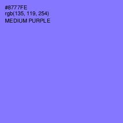 #8777FE - Medium Purple Color Image