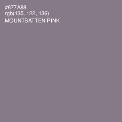 #877A88 - Mountbatten Pink Color Image