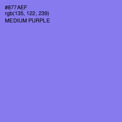 #877AEF - Medium Purple Color Image