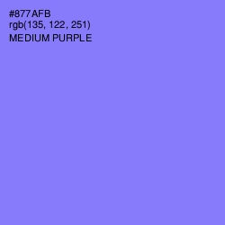 #877AFB - Medium Purple Color Image