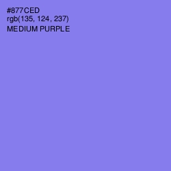 #877CED - Medium Purple Color Image