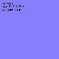 #877EFB - Medium Purple Color Image