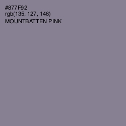 #877F92 - Mountbatten Pink Color Image