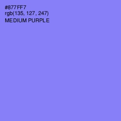 #877FF7 - Medium Purple Color Image