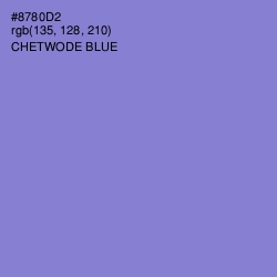 #8780D2 - Chetwode Blue Color Image