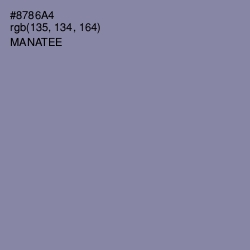 #8786A4 - Manatee Color Image