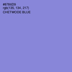 #8786D9 - Chetwode Blue Color Image