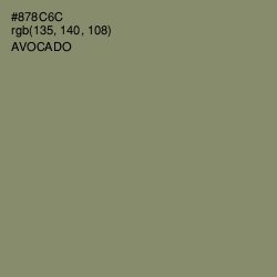 #878C6C - Avocado Color Image