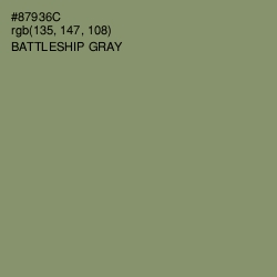 #87936C - Battleship Gray Color Image