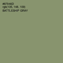 #87946D - Battleship Gray Color Image